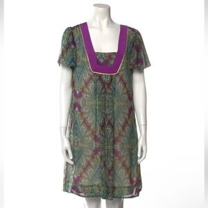 sandro green velvet dress Velvet mid-length dress Sandro Green size 42 FR in Velvet